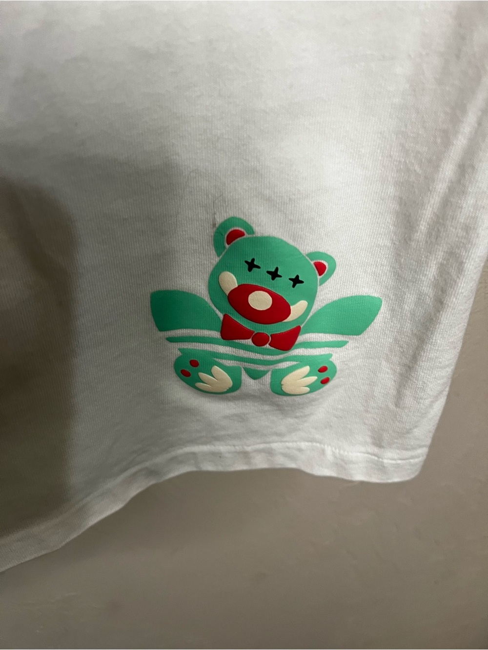 Adidas Japanese Chili GFX White Graphic T-Shirt Streetwear Oversized Tee Dress - Picture 13 of 13
